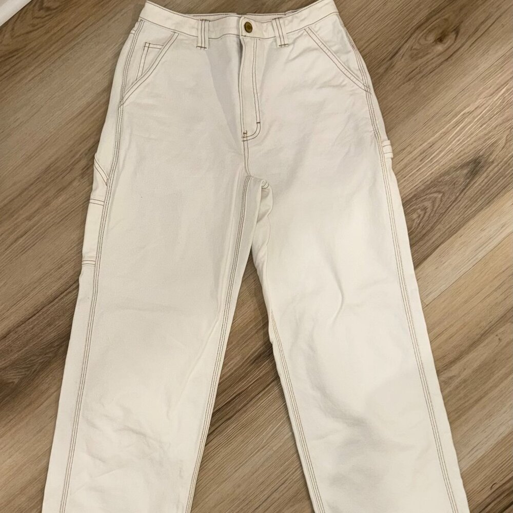 TNA Aritzia White Jeans